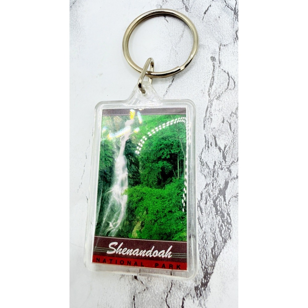Shenandoah National Park Virginia Waterfall Acrylic Souvenir Keychain